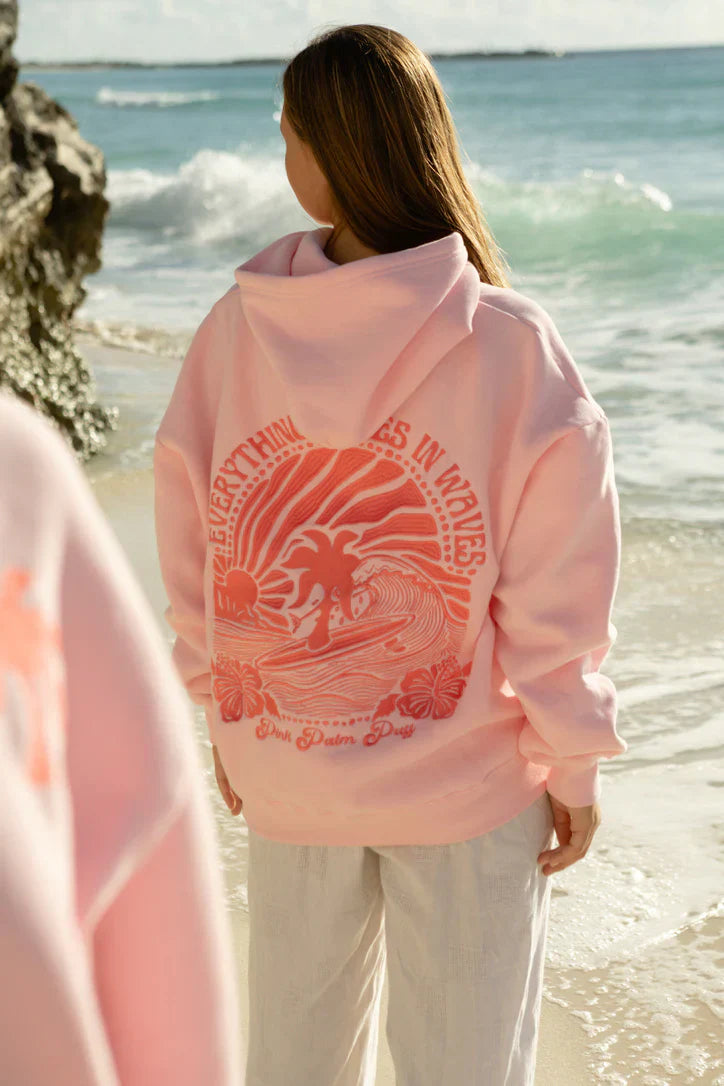 Sudadera con capucha Palma Rosa